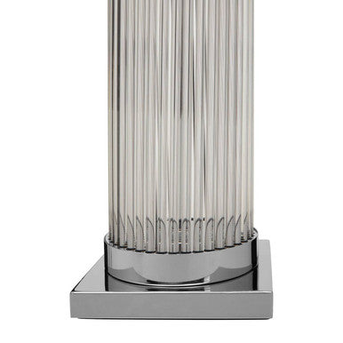 Black and Clear Glass Table Lamp