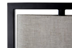 Black Metal Table Lamp with Grey Shade