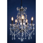 5 Bulb Crystal Glass Chandelier