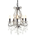 5 Bulb Crystal Glass Chandelier