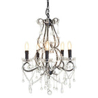 5 Bulb Crystal Glass Chandelier