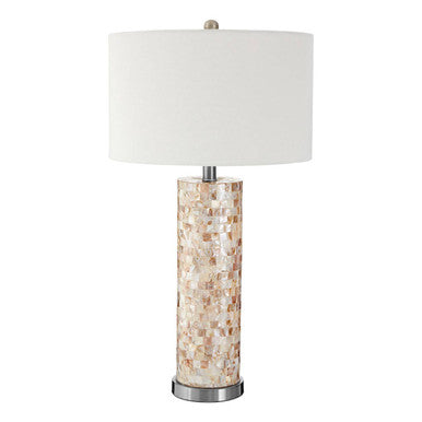 Round Shell Inlay Table Lamp