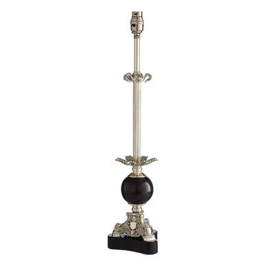 Antique Silver Plated Brass Table Lamp Base