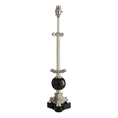 Antique Silver Plated Brass Table Lamp Base