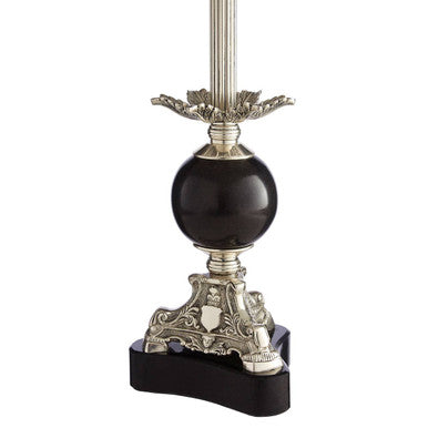 Antique Silver Plated Brass Table Lamp Base