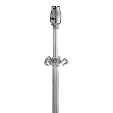 Antique Silver Plated Brass Table Lamp Base