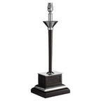 Black Lamp Base with Natural Wood Plinth