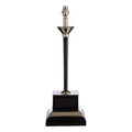Black Lamp Base with Natural Wood Plinth