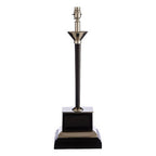 Black Lamp Base with Natural Wood Plinth