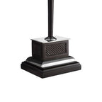 Black Lamp Base with Natural Wood Plinth