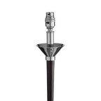 Black Lamp Base with Natural Wood Plinth
