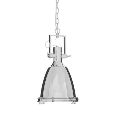 Small Chrome Plain Pendant Light