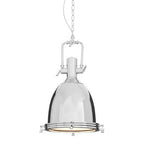 Large Chrome Plain Pendant Light