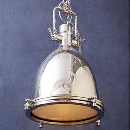 Large Chrome Plain Pendant Light