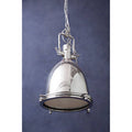 Large Chrome Plain Pendant Light
