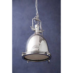 Large Chrome Plain Pendant Light