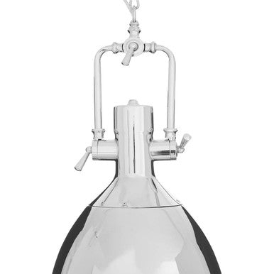 Large Chrome Plain Pendant Light