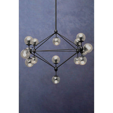 Matte Black 15 Arm Pendant Light