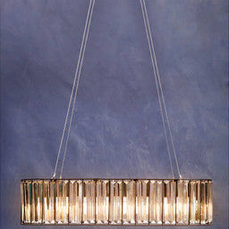 Black Finish and Glass 4 Bulb Pendant Light