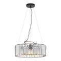 Black Finish and Glass 5 Bulb Ceiling Light