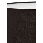 Silver Metal Table Lamp with Black Fabric Shade