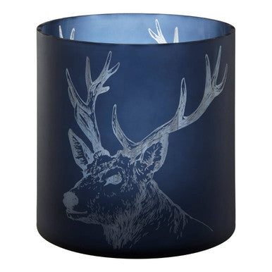 Large Blue Candle Holder