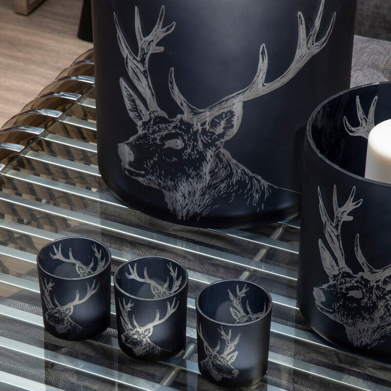 Large Blue Candle Holder