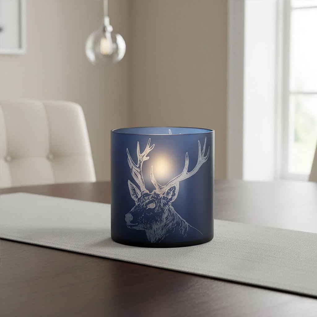 Large Blue Candle Holder