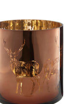 Medium Brown Candle Holder