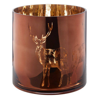 Large Brown Candle Holder