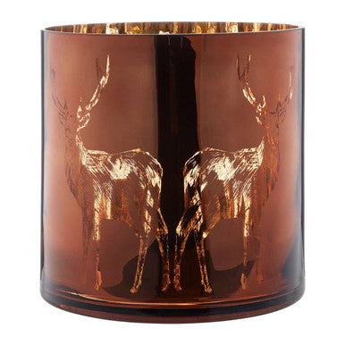 Large Brown Candle Holder