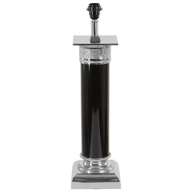 Black Nickel Finish Table Lamp with Iron Column