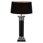 Black Nickel Finish Table Lamp with Iron Column