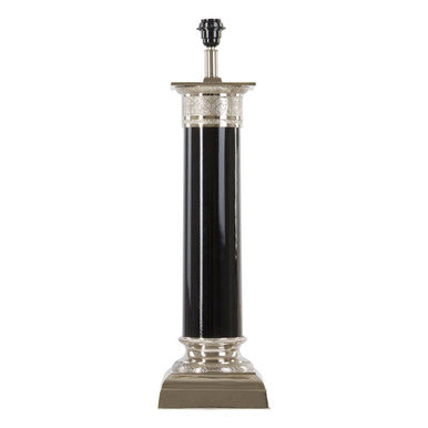 Black Nickel Finish Table Lamp with Iron Column