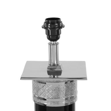 Black Nickel Finish Table Lamp with Iron Column