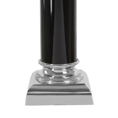 Black Nickel Finish Table Lamp with Iron Column