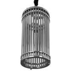 Silver Nickel Steel Rod Pendant Light