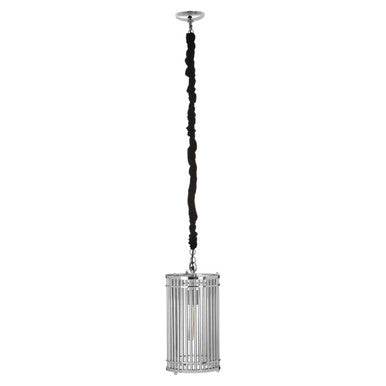 Silver Nickel Steel Rod Pendant Light