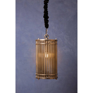 Silver Nickel Steel Rod Pendant Light