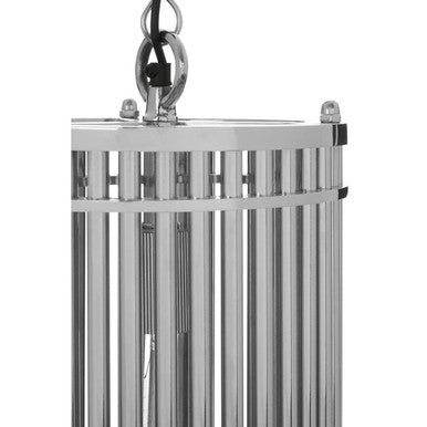 Silver Nickel Steel Rod Pendant Light