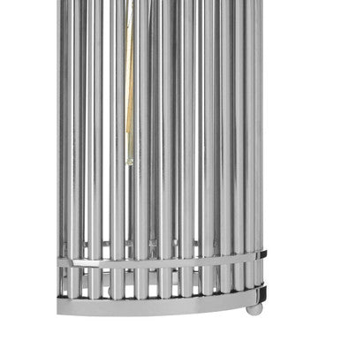 Silver Nickel Steel Rod Pendant Light
