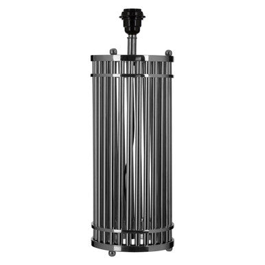 Silver Finish Cylindrical Table Lamp