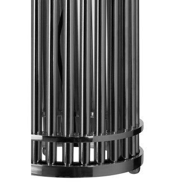 Silver Finish Cylindrical Table Lamp