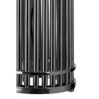 Silver Finish Cylindrical Table Lamp