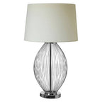 Antique Brass Wireframe Table Lamp with Black Shade