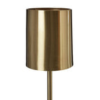 Brushed Brass Table Lamp with White Marble Base