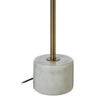 Brushed Brass Table Lamp with White Marble Base