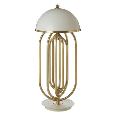 Table Lamp with White Shade