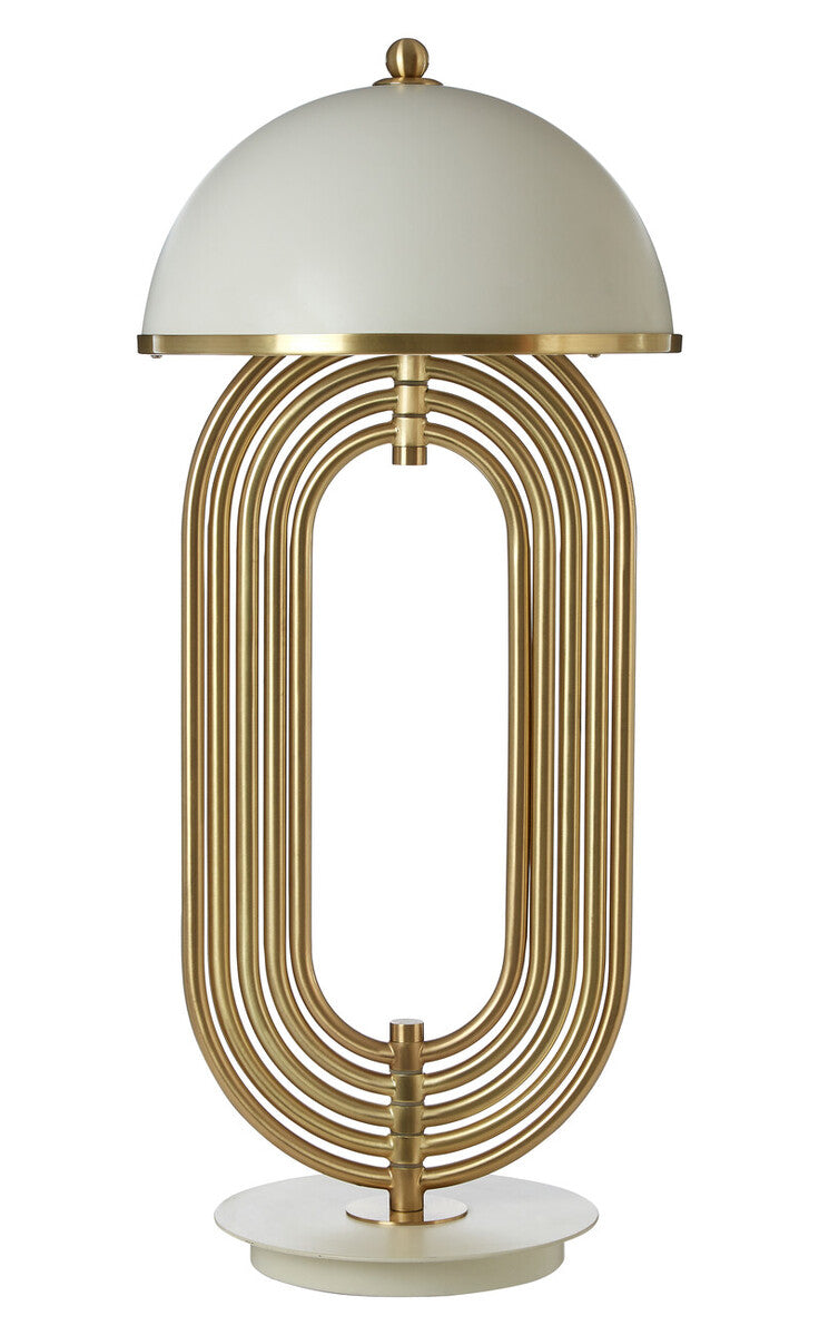 Table Lamp with White Shade