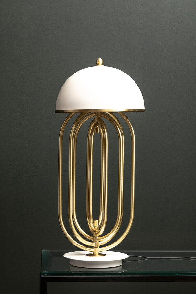 Table Lamp with White Shade